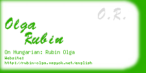 olga rubin business card